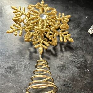 # 51.Gold Snowflake Tree Topper